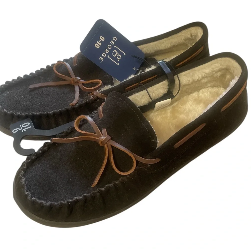 George Men's Black and Brown slipper,Loafers,9-10, - Picture 7 of 7